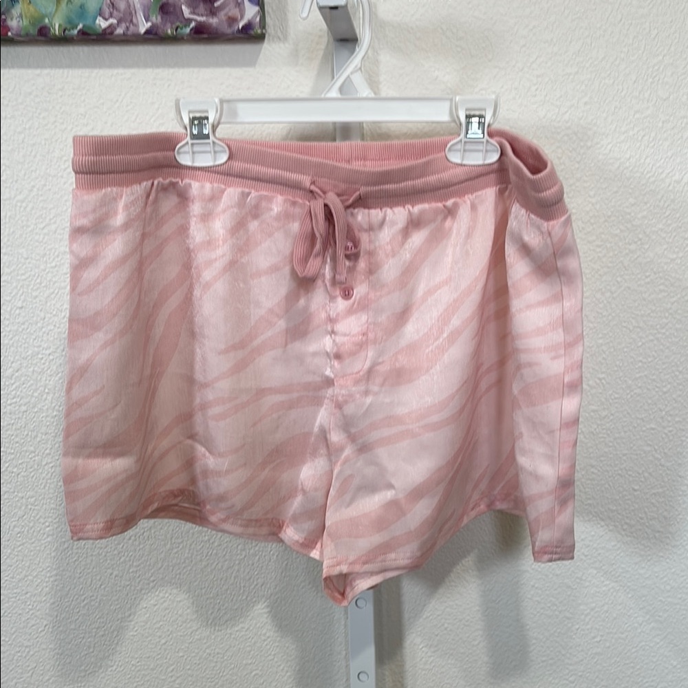 Bare Necessities Pink Mini Pop Zebra Print Women's Sleep Shorts